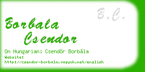 borbala csendor business card